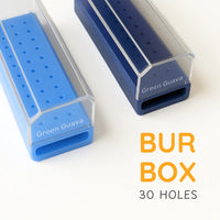 Green Guava autoclavable bur box with 30 holes