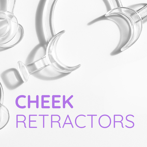 Green Guava Cheek Retractors — clear C-shaped dental cheek retractors