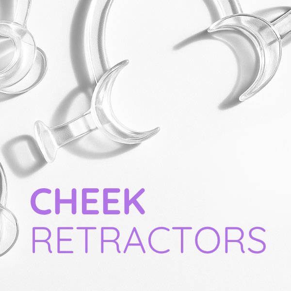 Green Guava Cheek Retractors — clear C-shaped dental cheek retractors