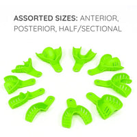 Green Guava autoclavable dental impression trays set of 10