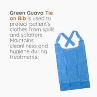 Green Guava tie-on disposable dental bib