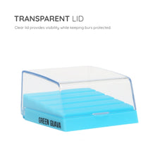 Green Guava autoclavable bur box with 24 holes