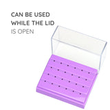 Green Guava autoclavable bur box with 24 holes