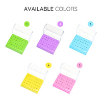 Green Guava autoclavable bur box with 24 holes