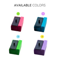 Green Guava autoclavable bur box with 72 holes