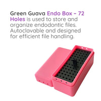 Green Guava autoclavable endo box with 72 holes
