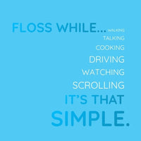 Floss while walking, talking, cooking or scrolling — Gfloss keeps it simple