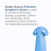Green Guava premium fluid-resistant surgeon's gown