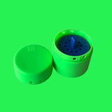 Green Guava round endo box with 26 holes