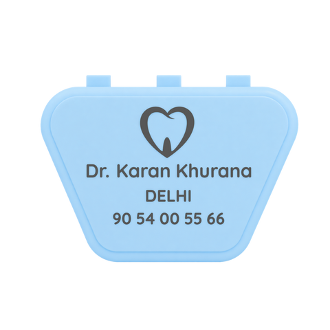 Printed Denture Box with clinic branding