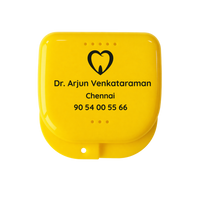 Retainer box engraved with clinic branding