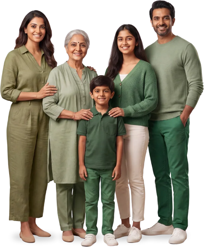 A family with healthy smiles